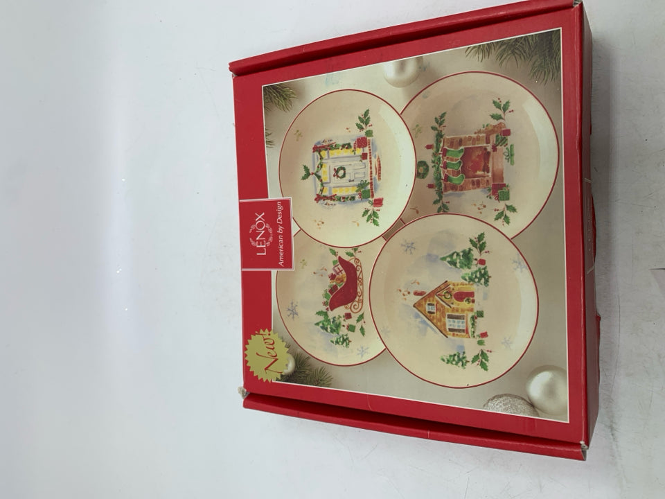 NIB LENOX HOLIDAY INSPIRATIONS & ILLUSTRATIONS DESSERT PLATES.