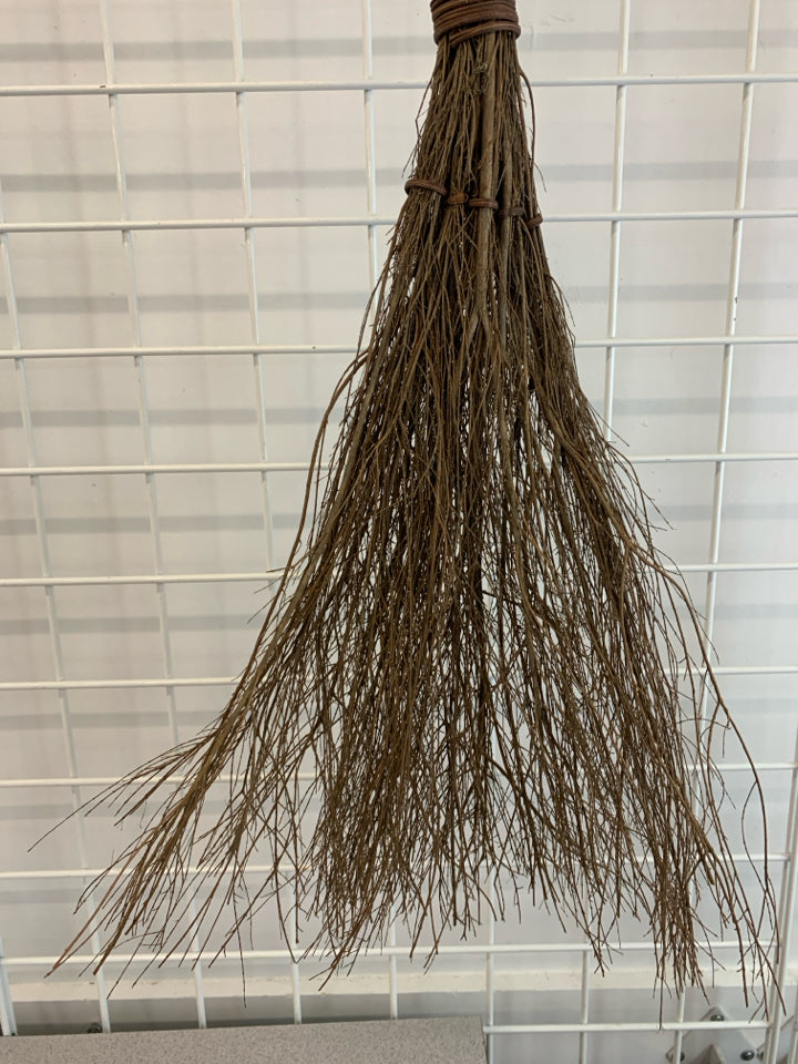 BROWN TWIG BROOM DECOR.