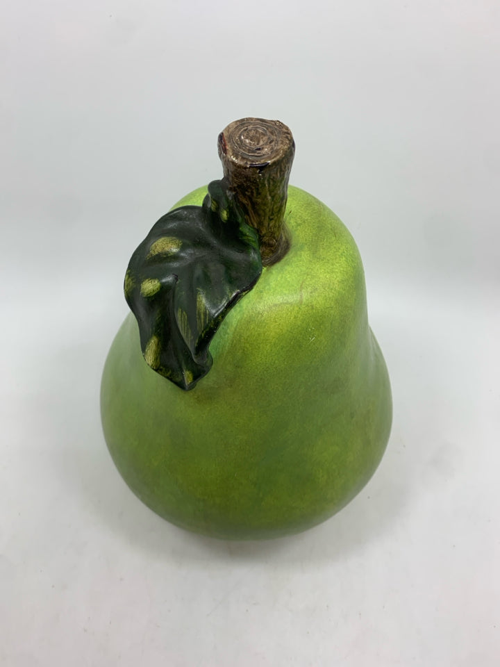 LARGE RESIN PEAR DECOR.