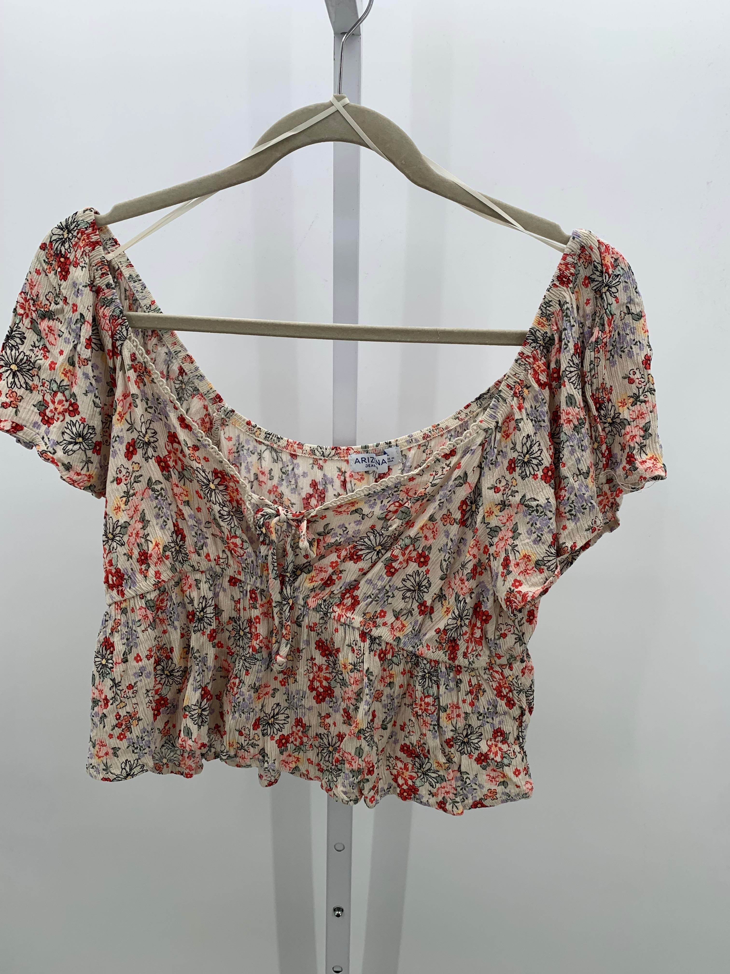 Arizona Size Large Juniors Short Sleeve Shirt