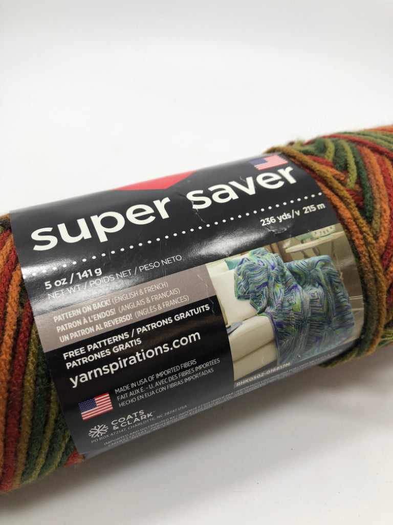 NWT RED HEART AUTUMN COLOR YARN.