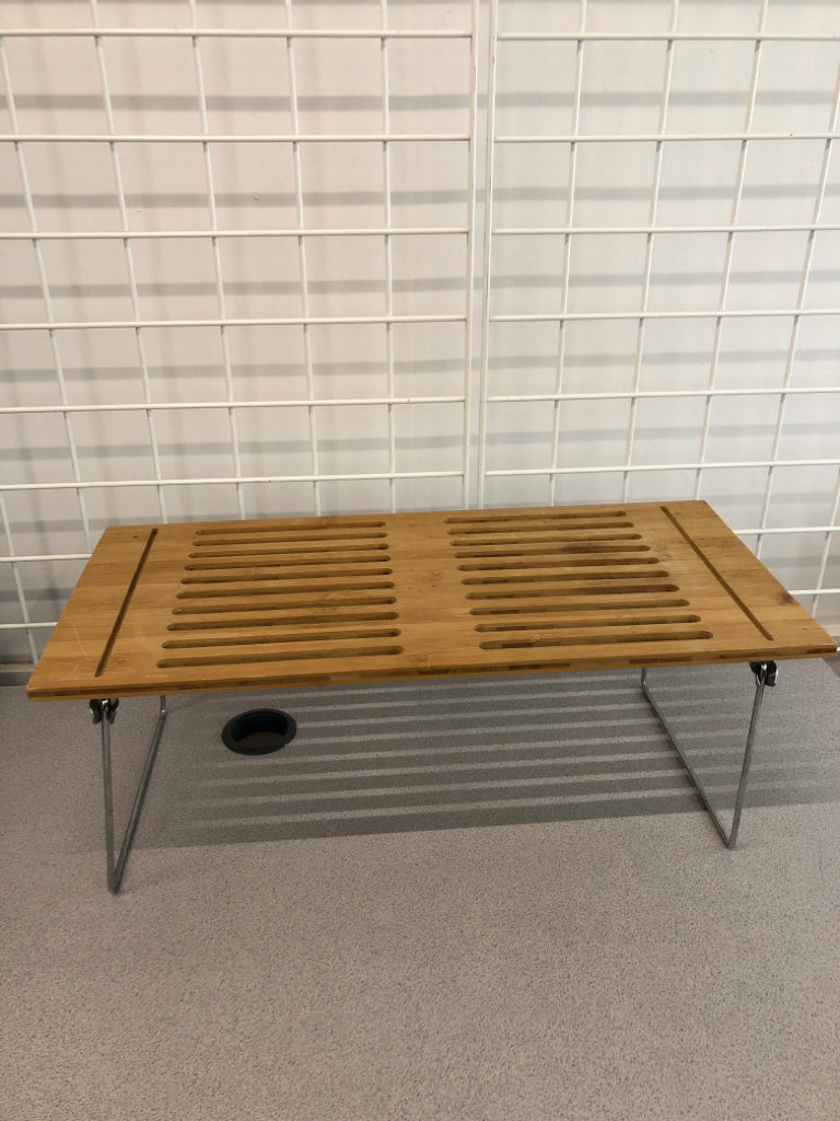 FOLDING BAMBOO TRAY.