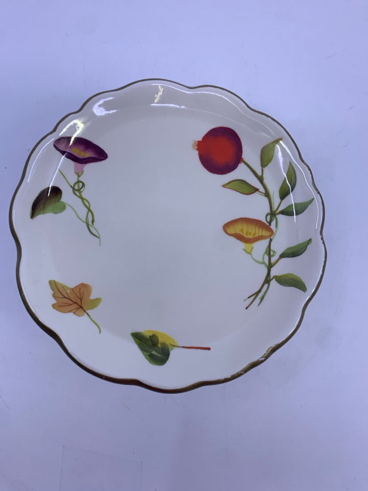 FLORAL PAINTED CANDLE PLATE.