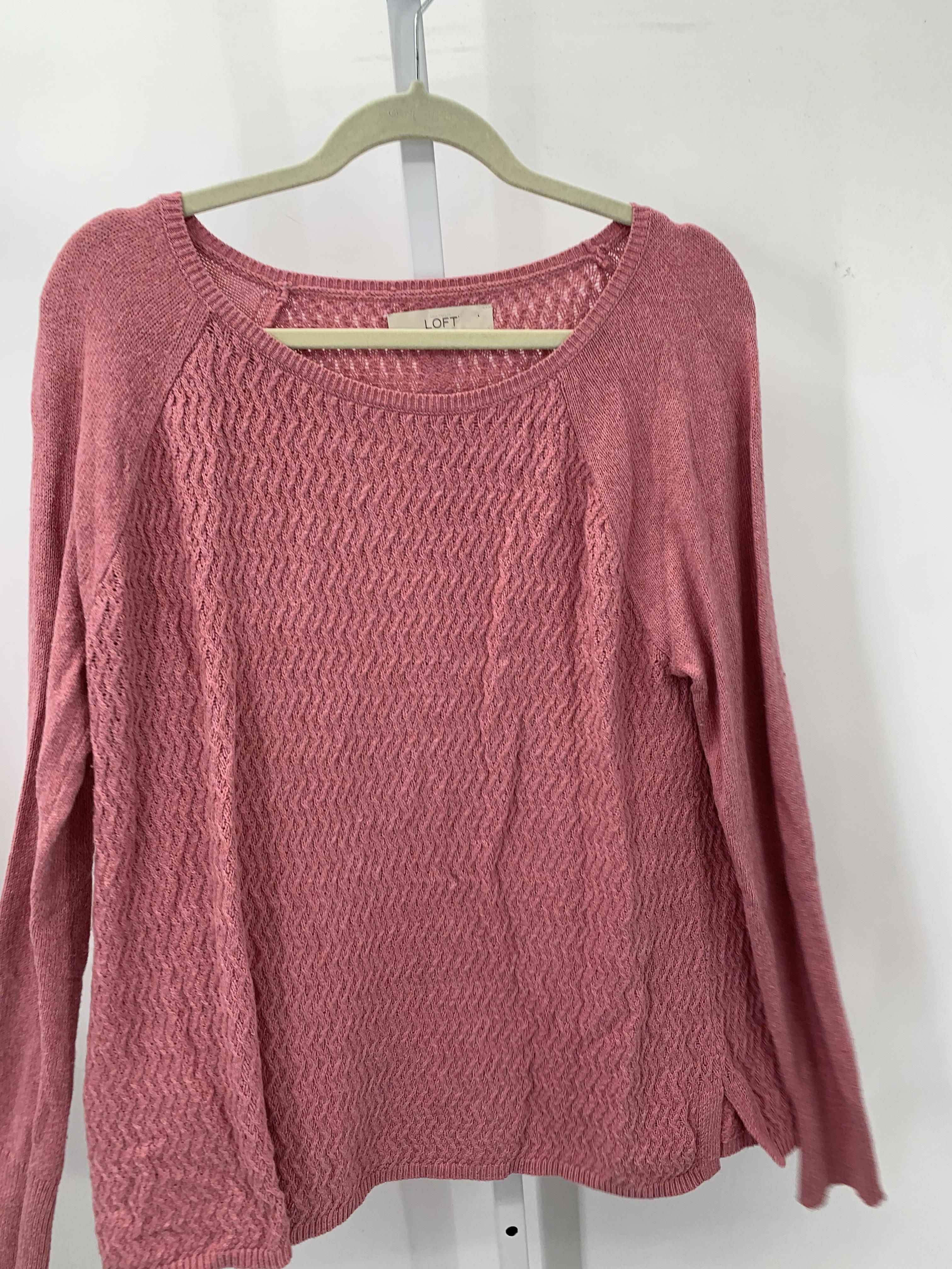 Loft Size Large Misses Long Slv Sweater
