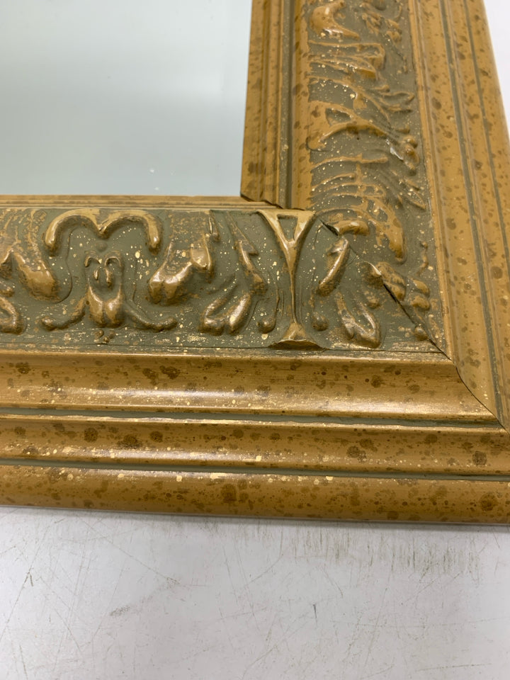 SQUARE DISTRESSED ORNATE MIRROR ROBERT GRACE.