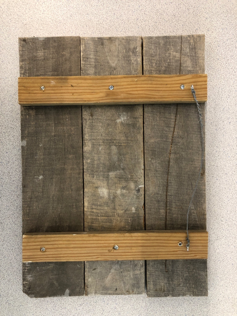 AMBULANCE PAINTED ON RECLAIMED WOOD WALL DECOR.