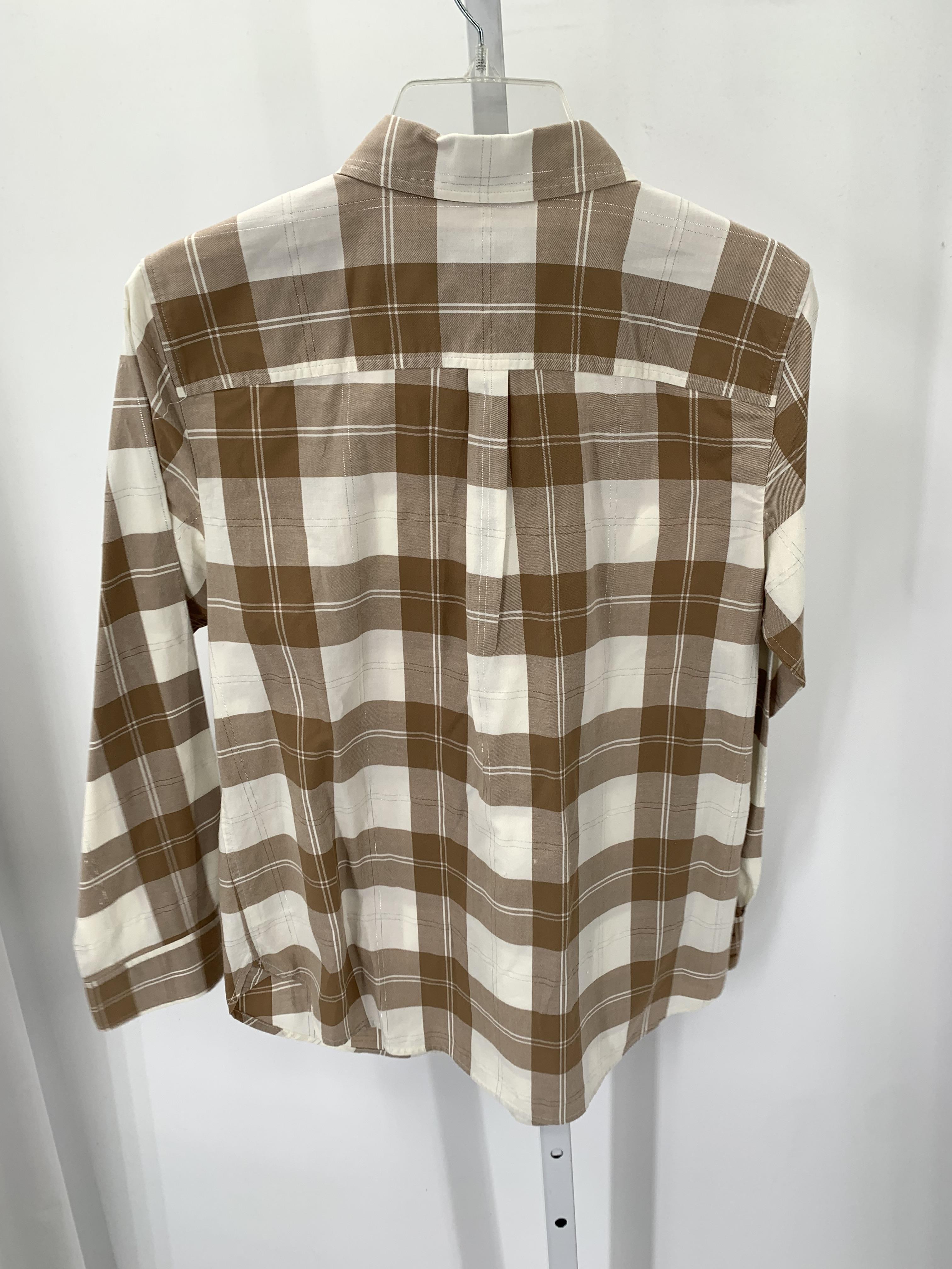 Talbots Size Medium Misses Long Sleeve Shirt