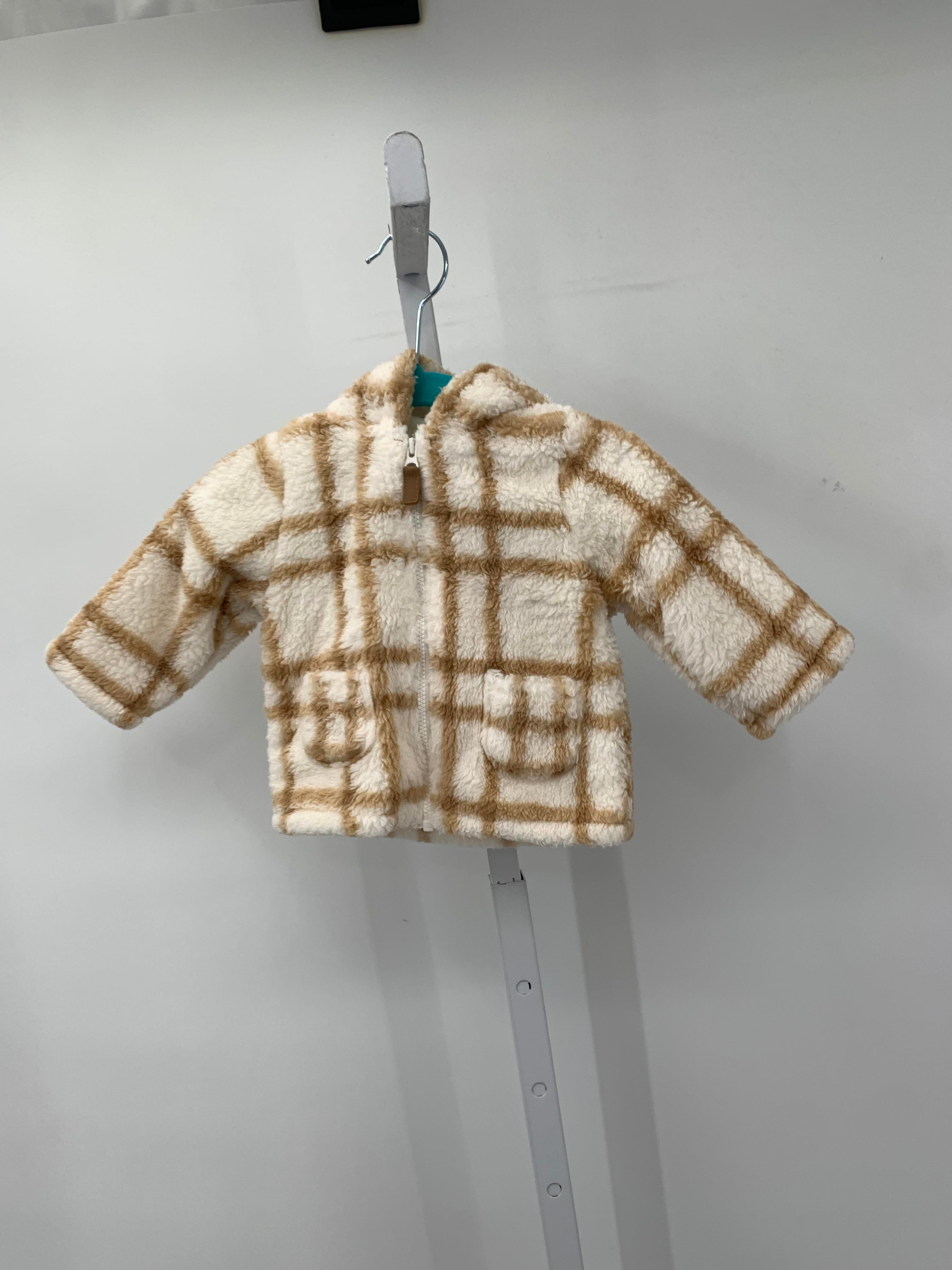 TAN PLAID FAUX FUR HOODED