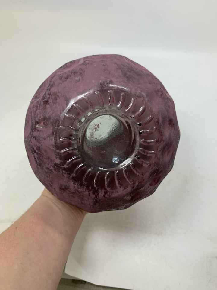 SPHERE THUMBPRINT MATTE GLASS VASE.