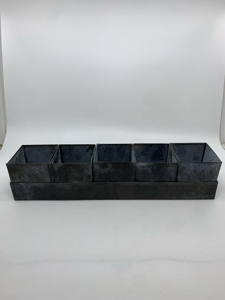 5 SECTION GALVANIZED PLANTER.