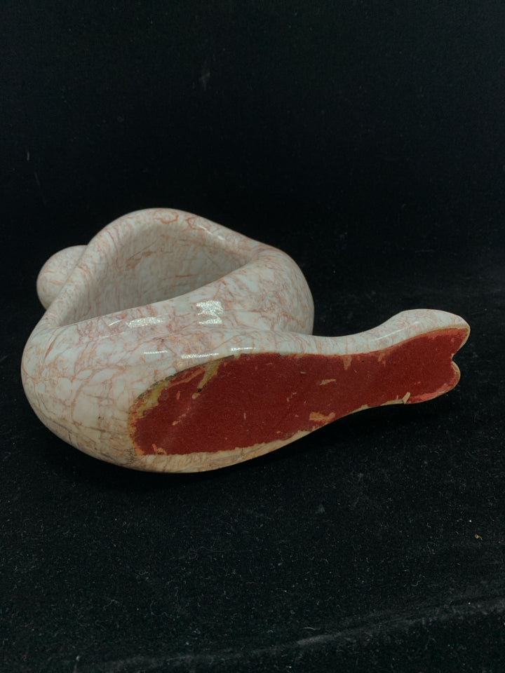 ABSTRACT MARBLE POSE SCULPTURE.