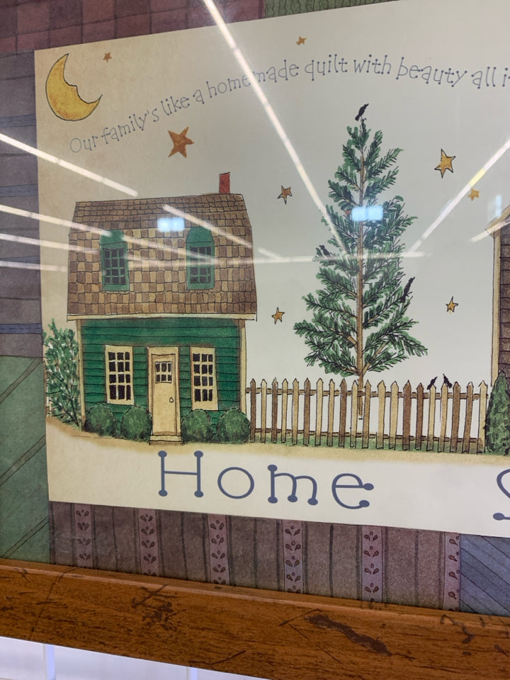 HOME SWEET HOME FRAMED PRINT PRIMITIVE.