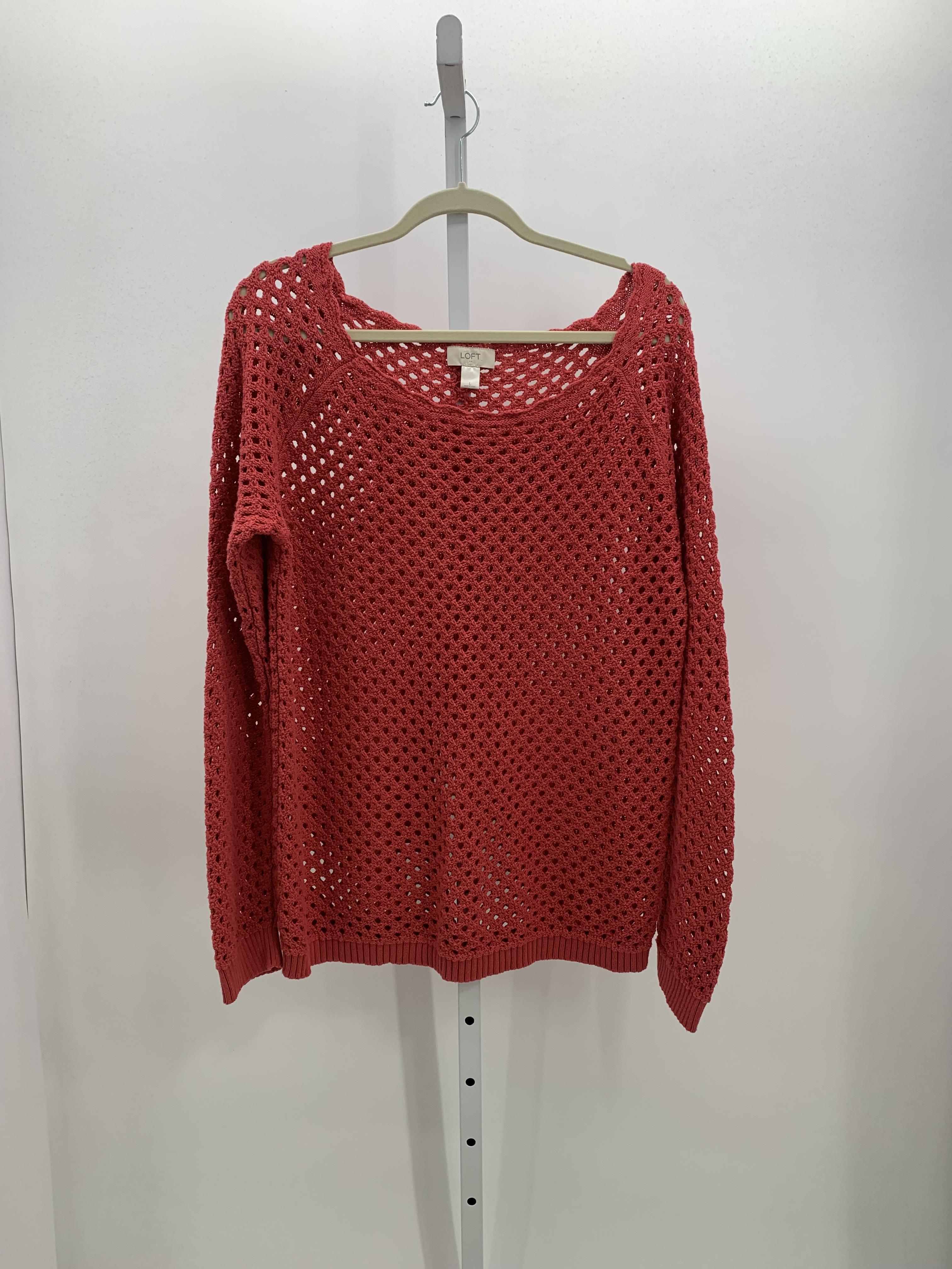 Loft Size Large Misses Long Slv Sweater