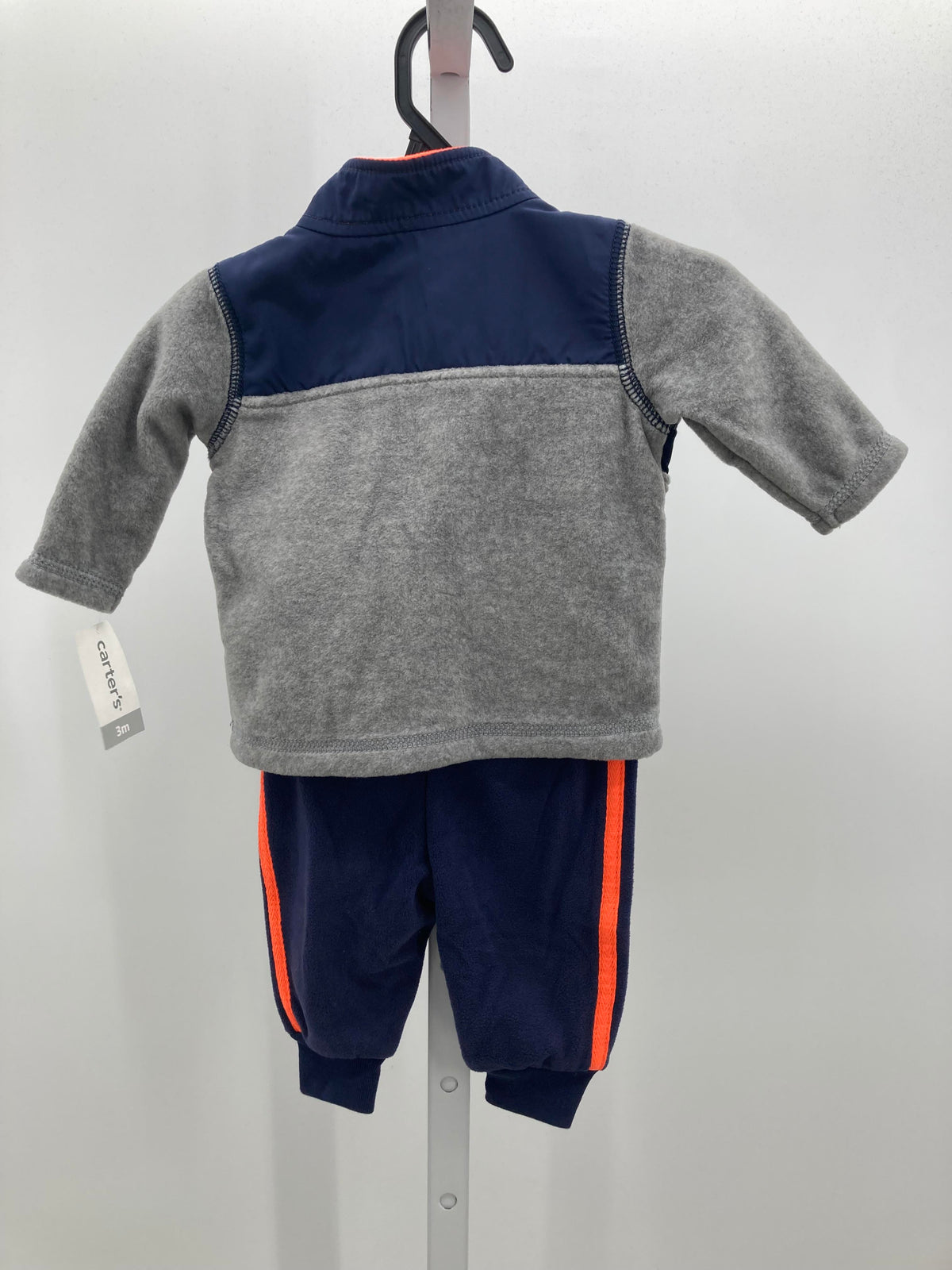NEW FLEECE PULL OVER AND ORANGE STRIPE PANTS