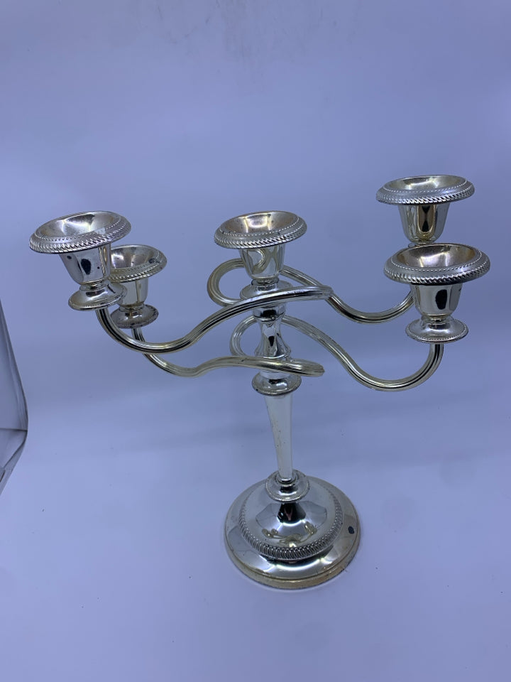 VTG SWIRL PATTERN TAPER CANDLE HOLDER.