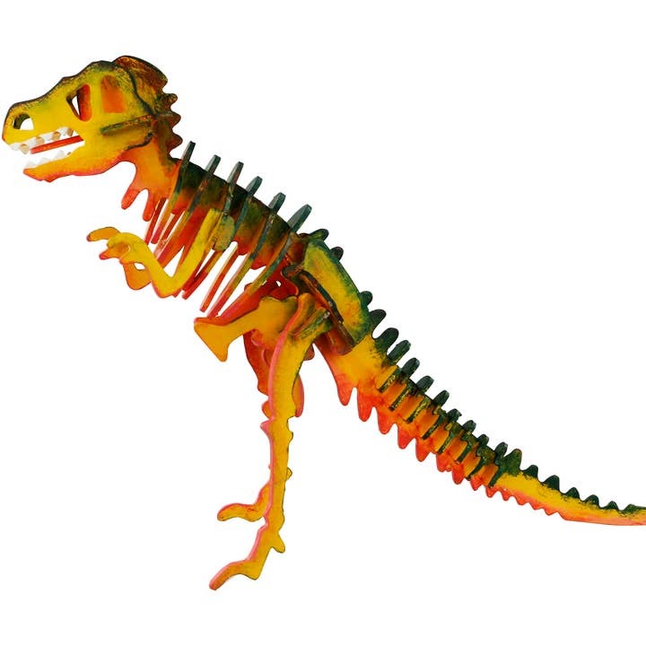 3D Wooden Puzzle With Paint: T-Rex. 29 Pieces