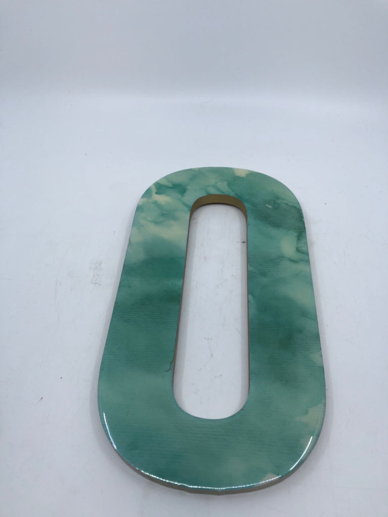 GREEN GLAZED "O".