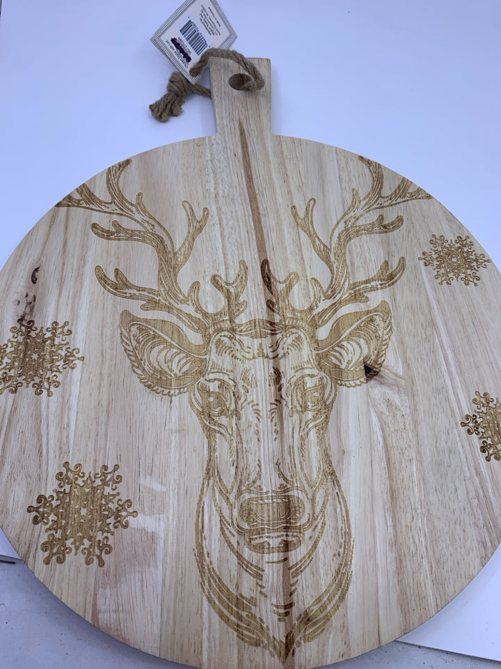 CARVED SNOWFLAKES + DEER HEAD.