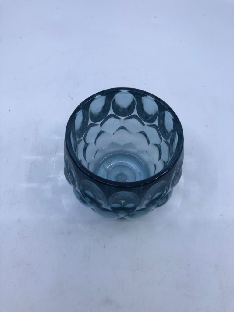 BLUE BUBBLE CANDLE HOLDER.
