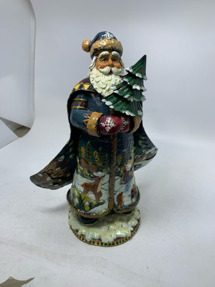 META /RESIN WOODLAND THEMED SANTA KURT S ADLER.