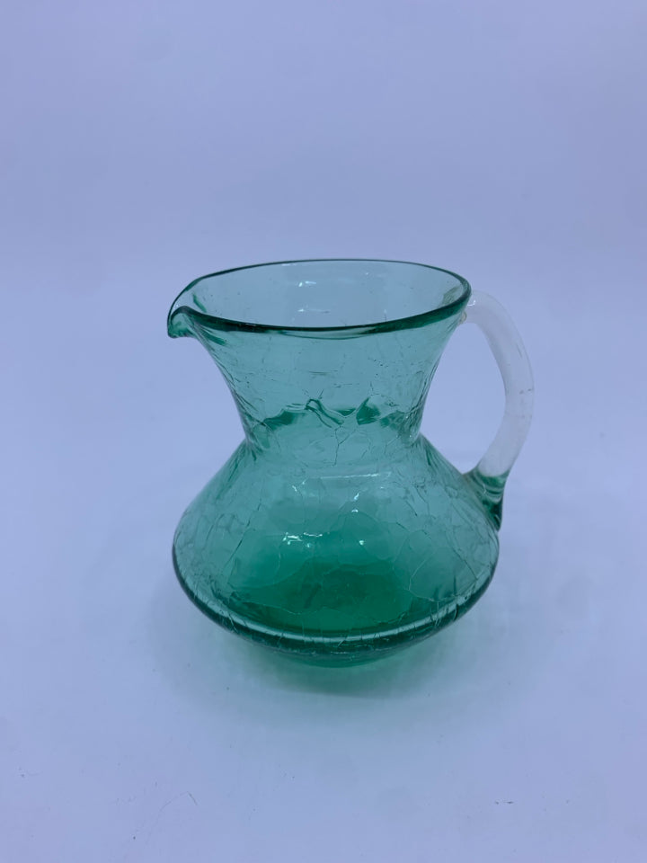 CRACKLE GREEN JUG.