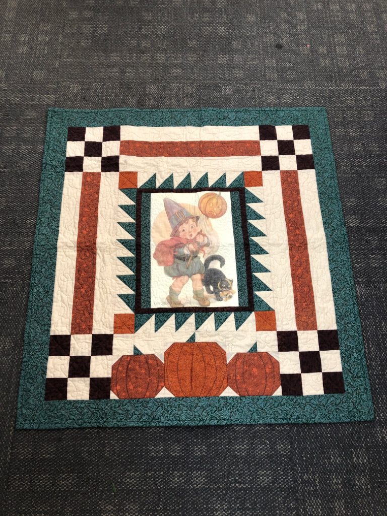 "PUMPKIN BOY" QUILTED PANEL.