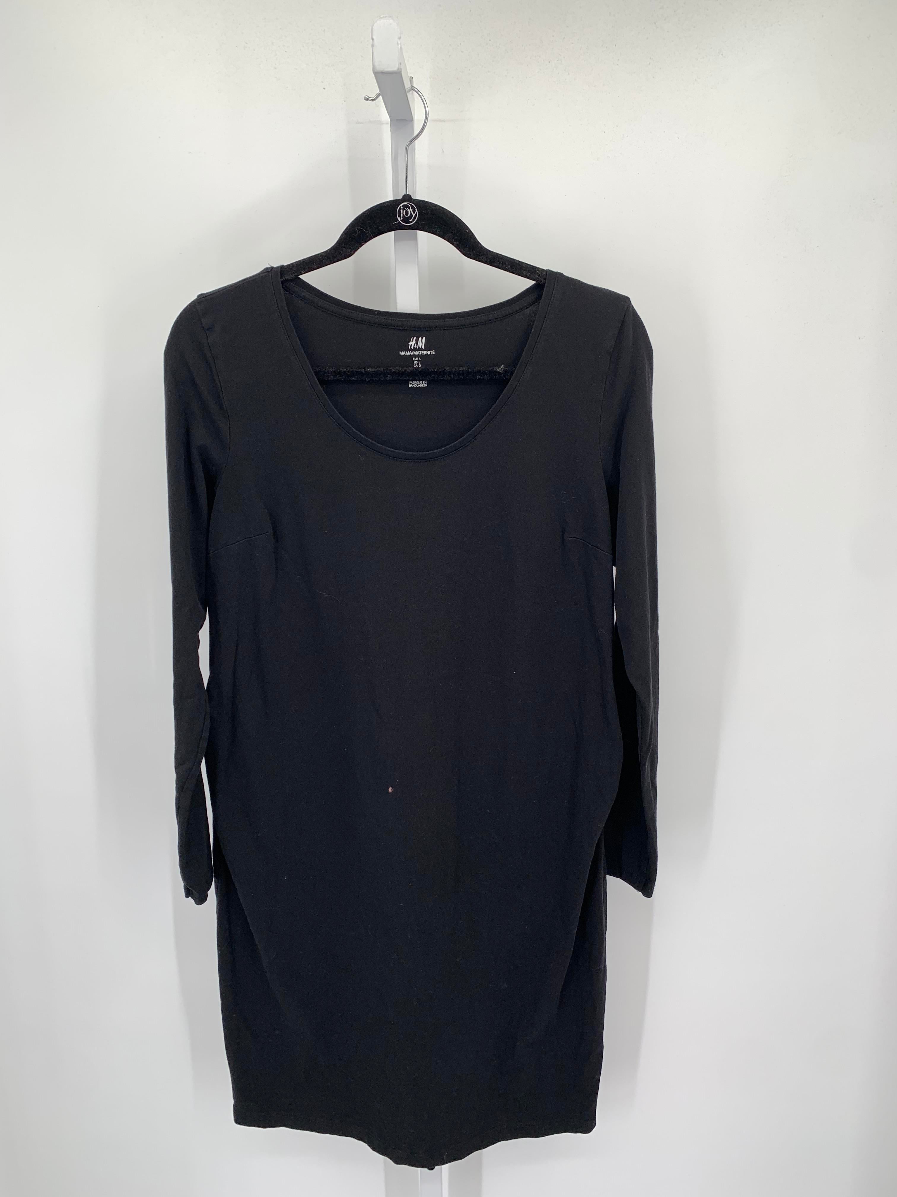 H&M Black Size Large Maternity Long Sleeve Dress