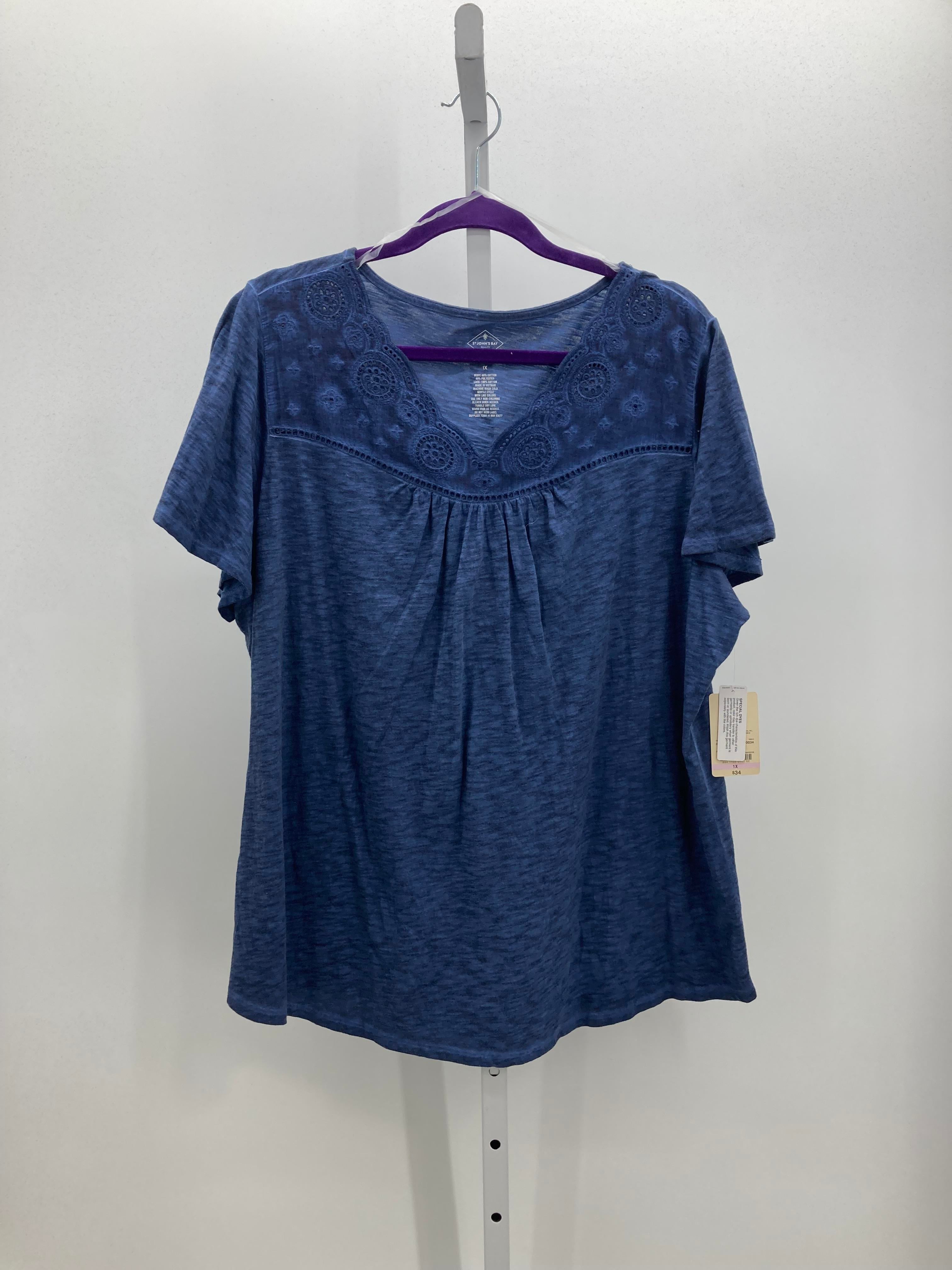 St. Johns Bay Size 1X Womens Short Sleeve Shirt