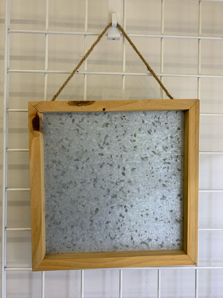 GALVANIZED METAL MAGNET WALL HANGING.