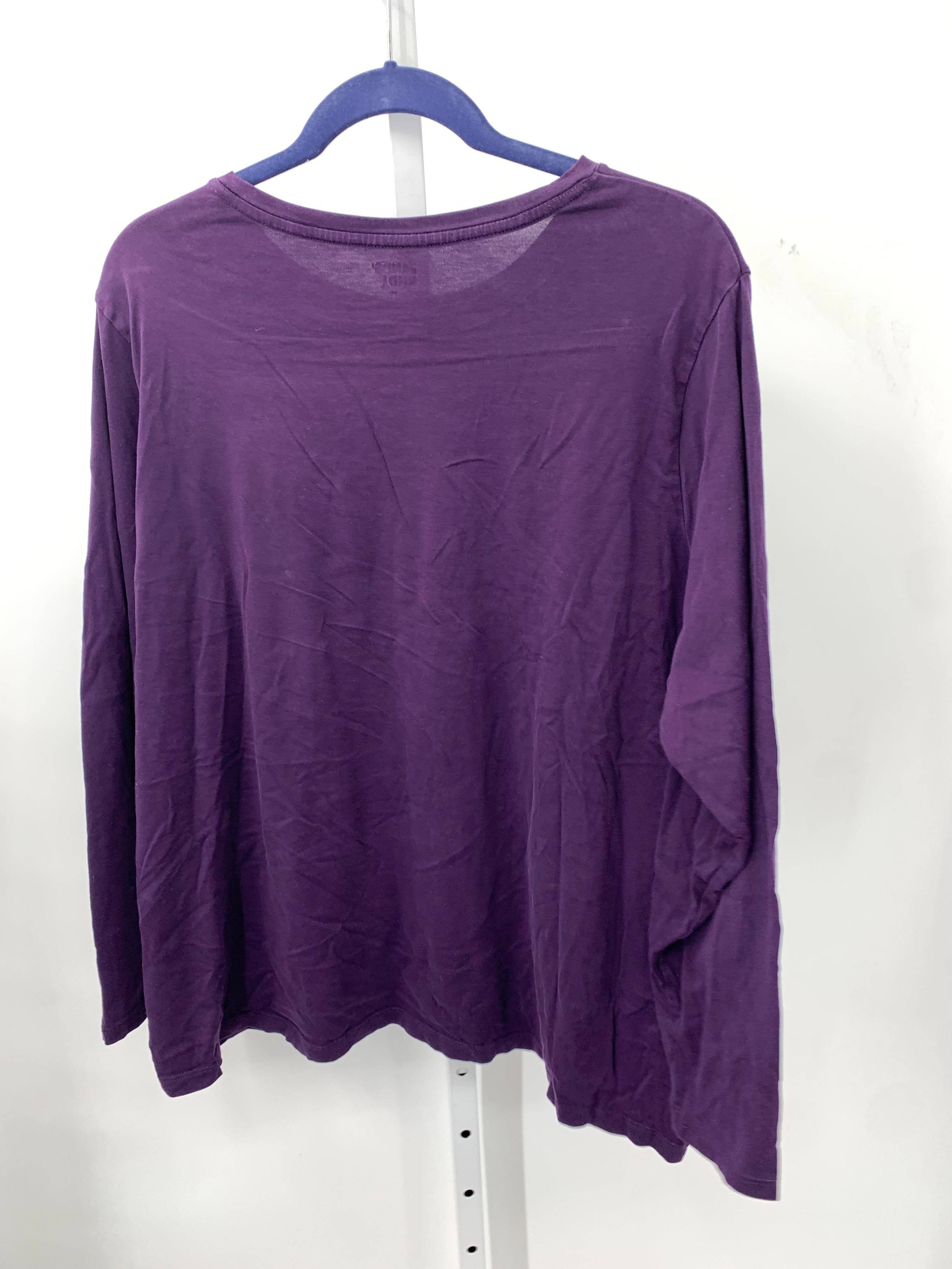 Lands End Size 2X Womens Long Sleeve Shirt