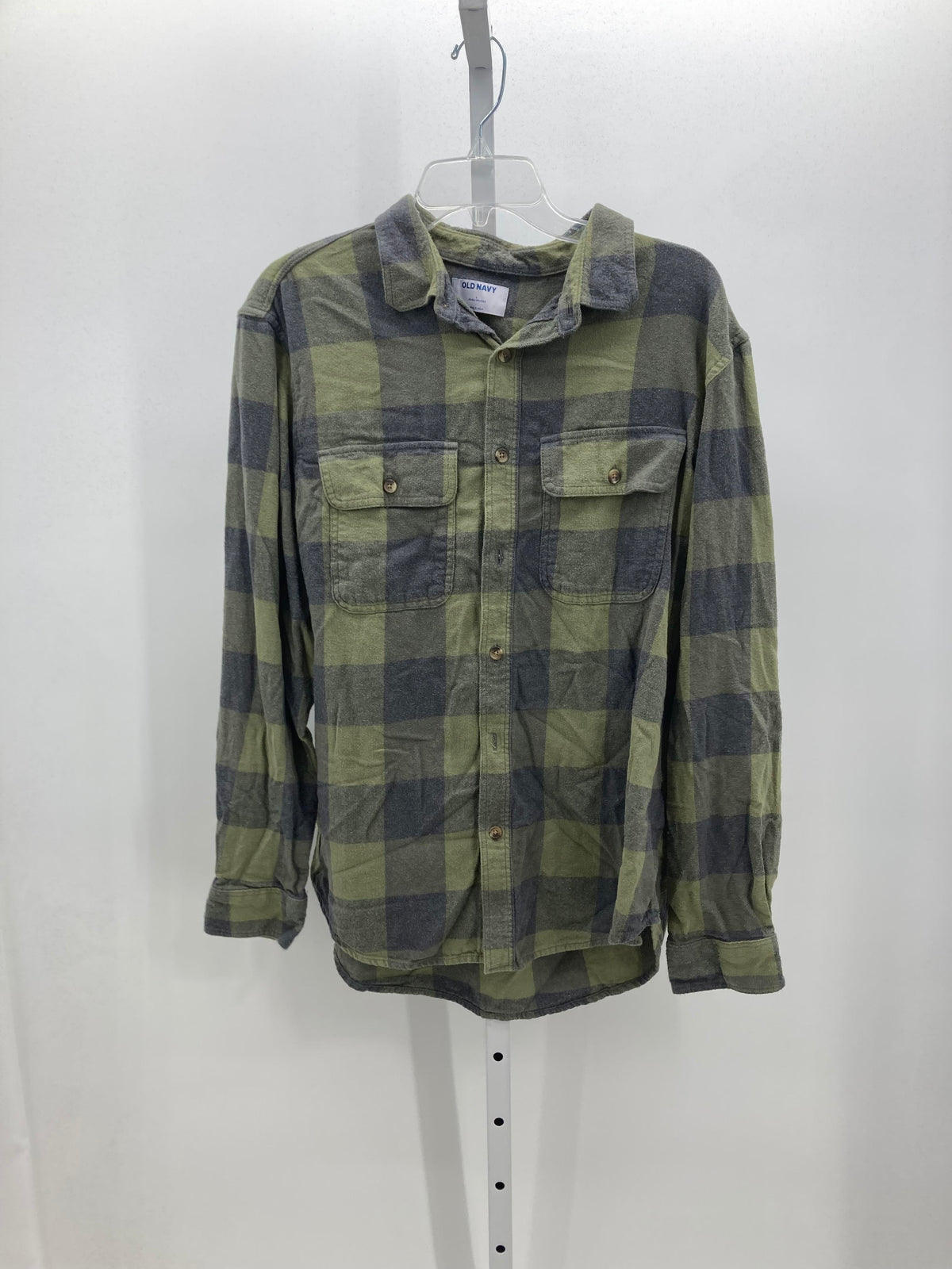 BLUE PLAID BTN DOWN