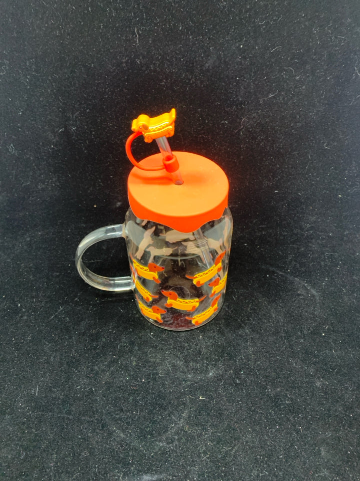 HOT DOG COVERED COLD DRINK GLASS