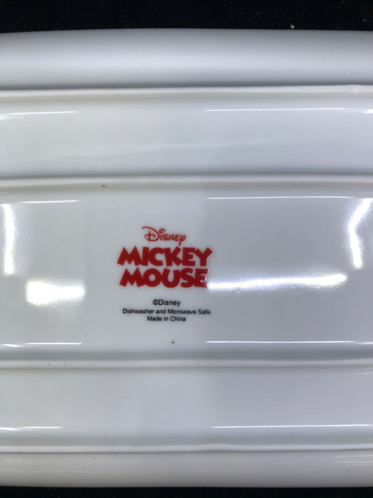 RECTANGLE CHRISTMAS MICKEY SKETCH ART SERVING TRAY.