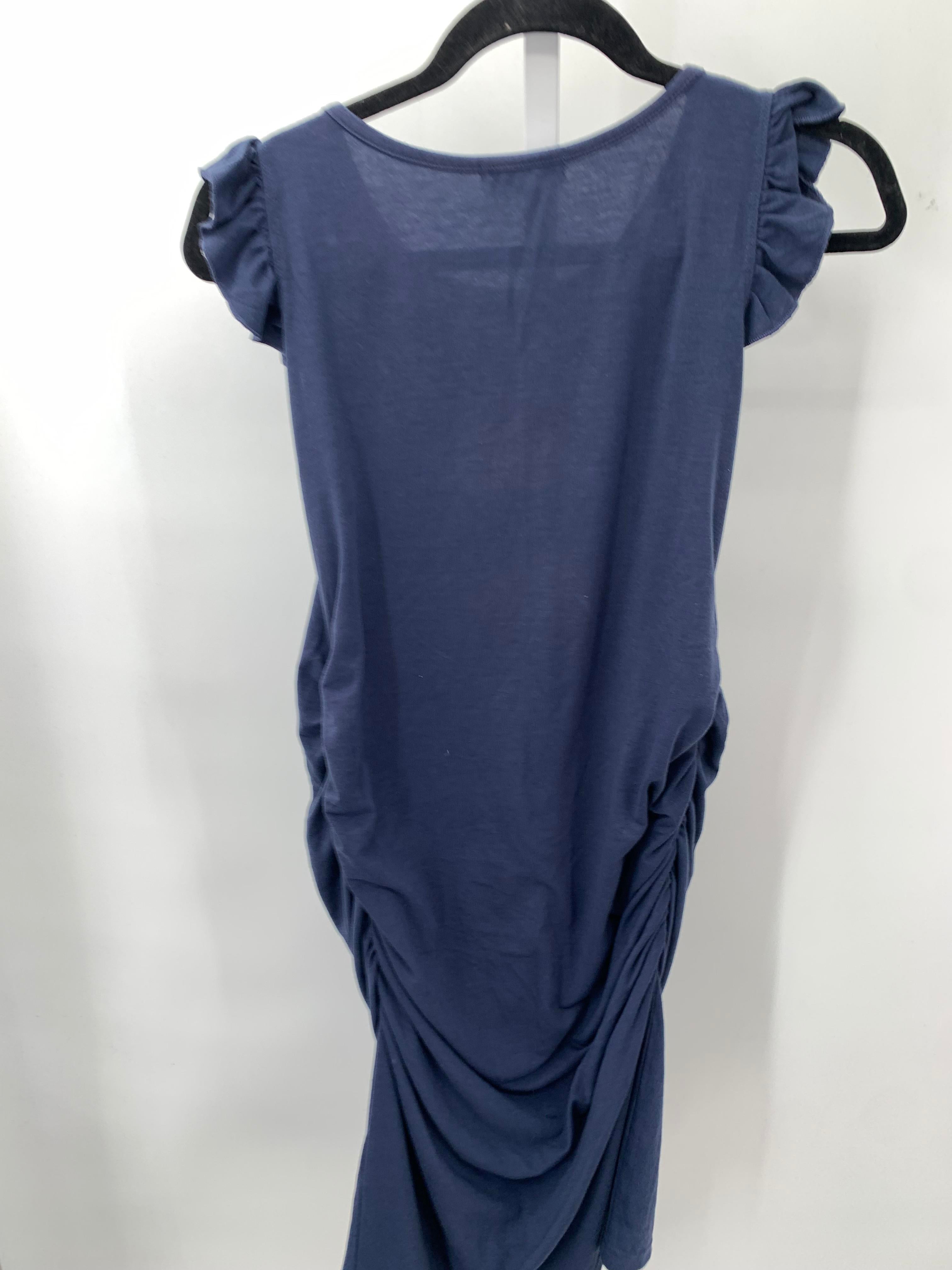 Navy Size Medium Maternity Sleeveless Dress
