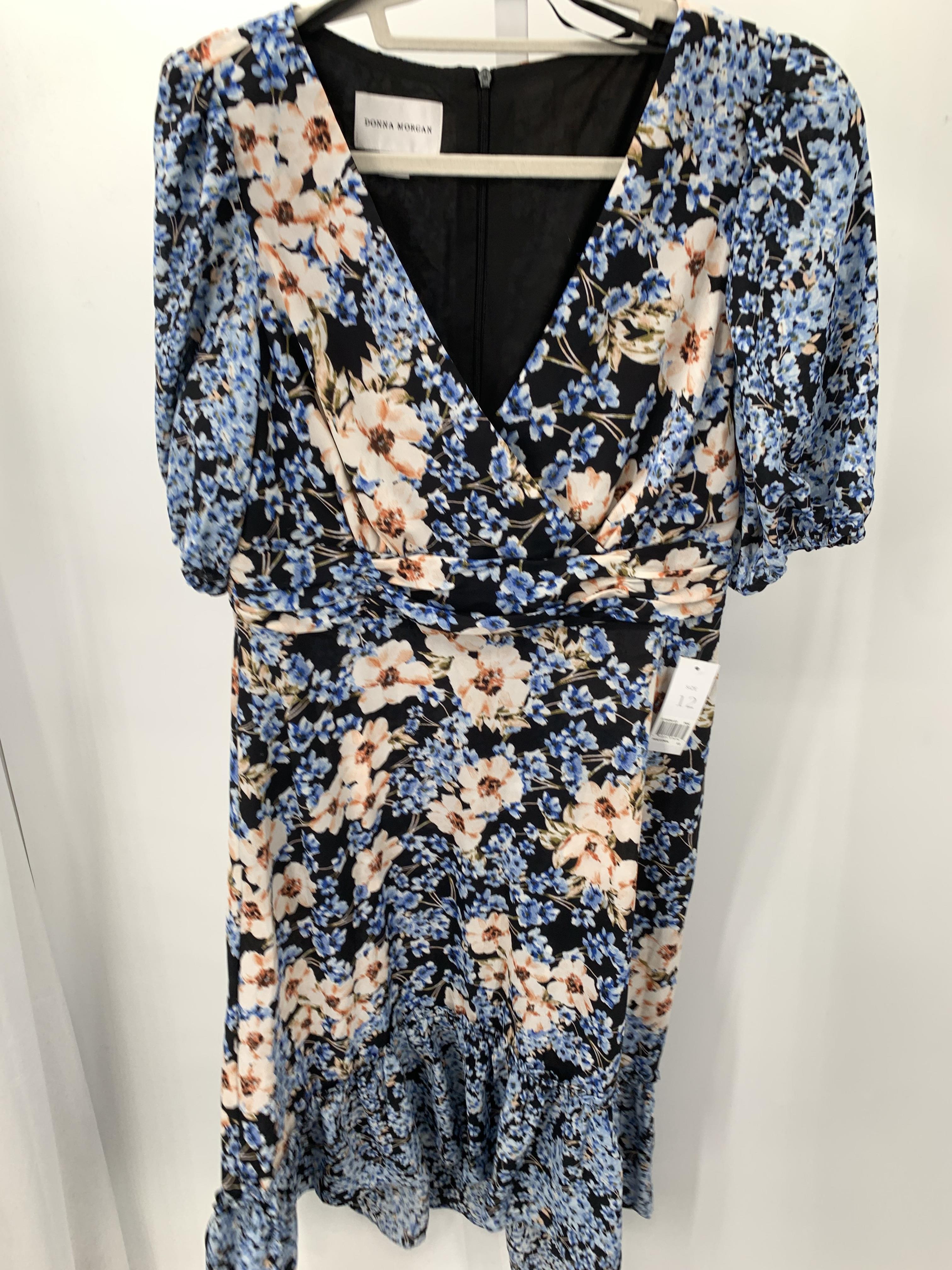 Donna Morgan Size 12 Misses Short Sleeve Dress