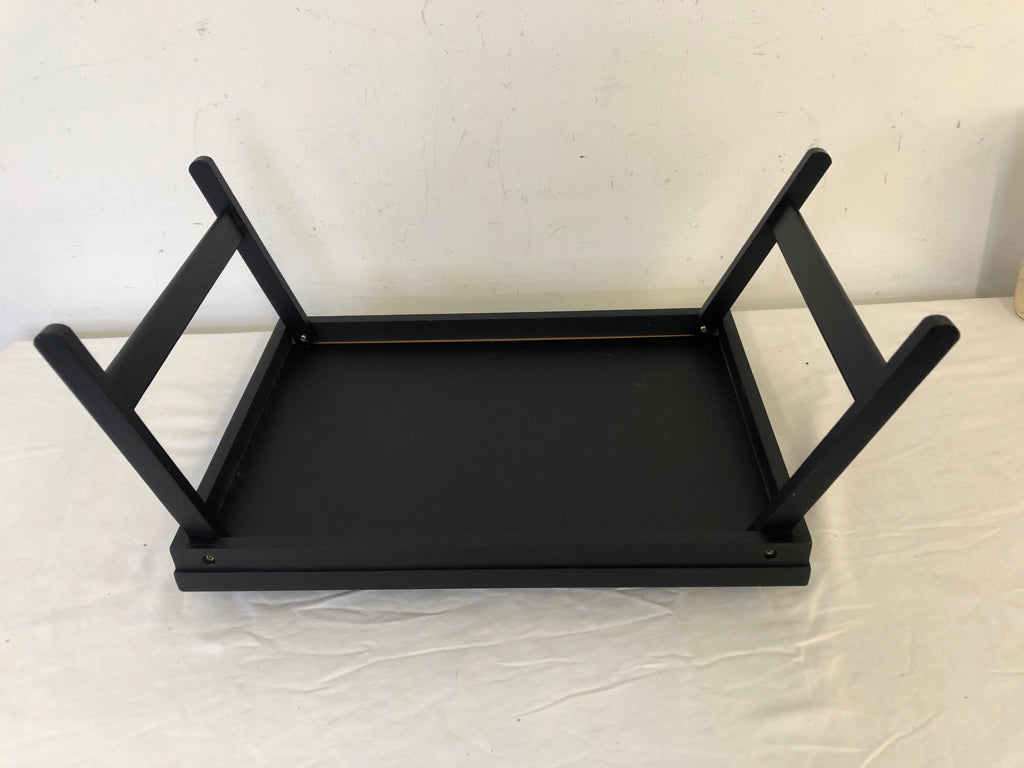 BLACK OVER THE LAP TRAY W HANDLES.