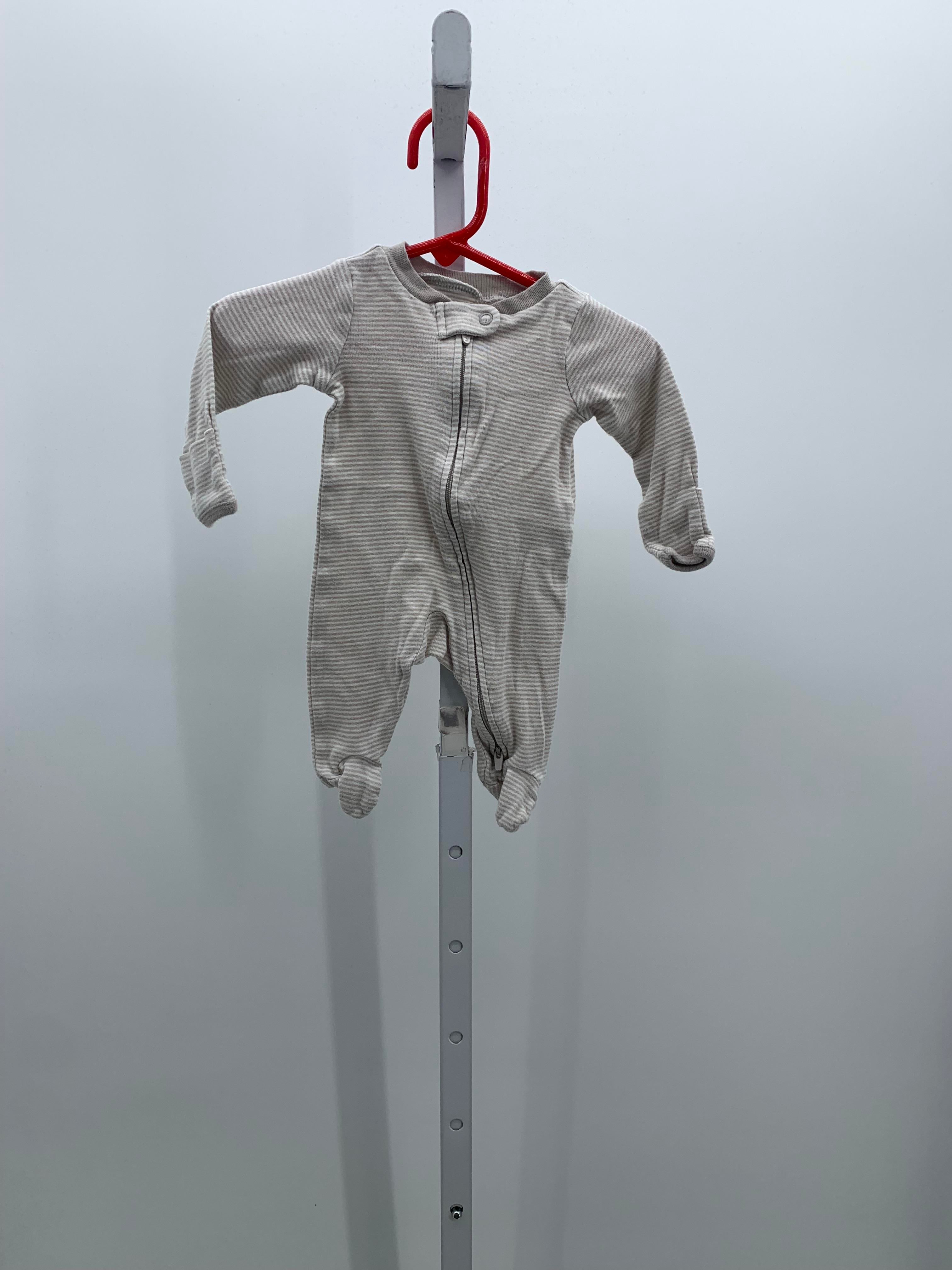 TAN/ WHITE STRIPE ROMPER