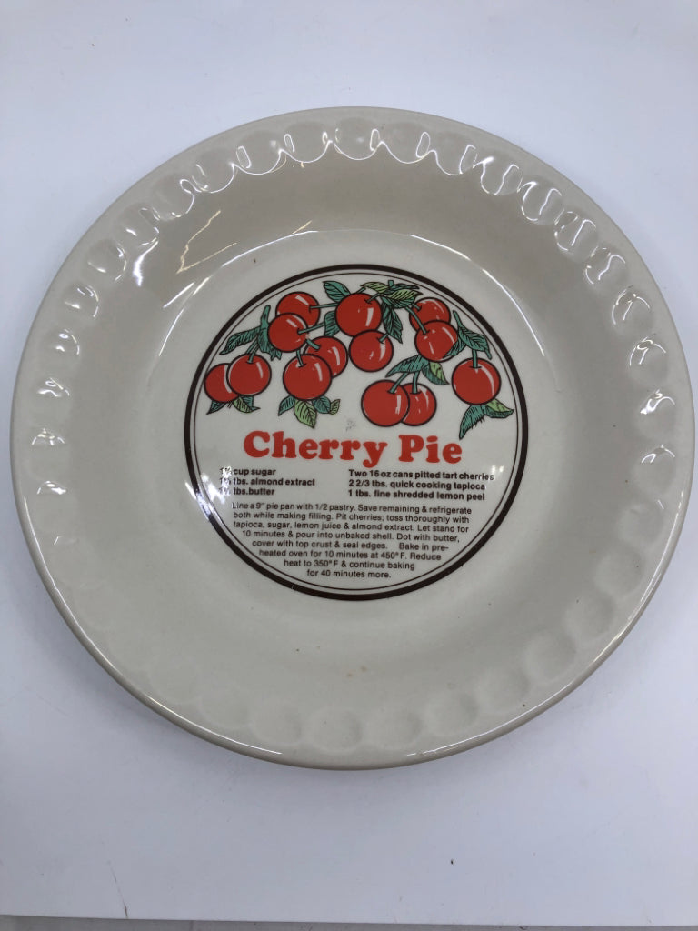 VTG CHERRY PIE PLATE.