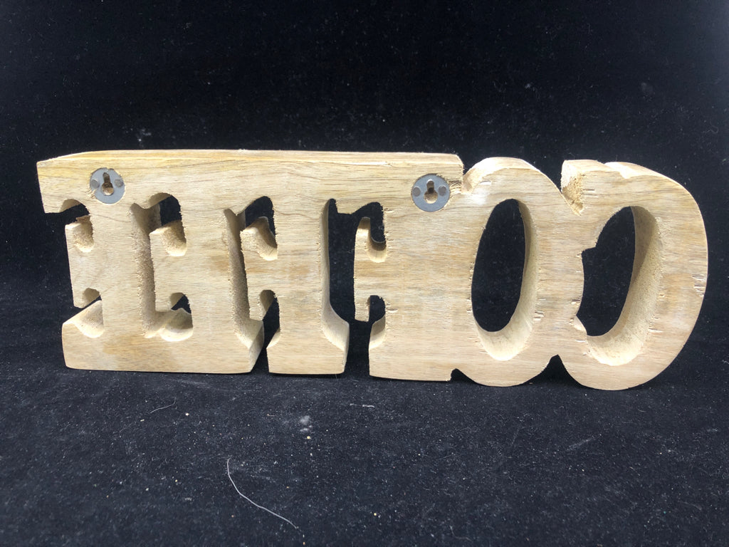 WHITE DISTRESSED COFFEE SIGN.