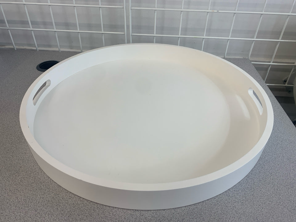 LG WHITE CIRCULAR TRAY.