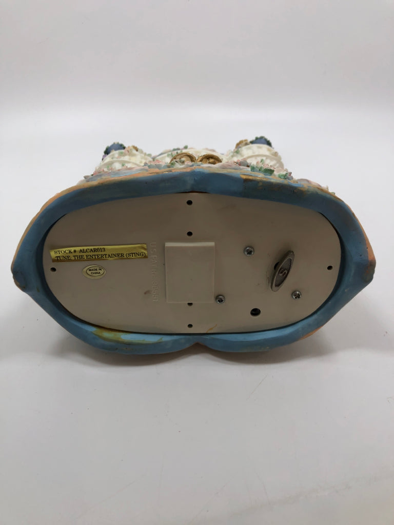 RESIN CAROUSEL HORSE MUSIC BOX.