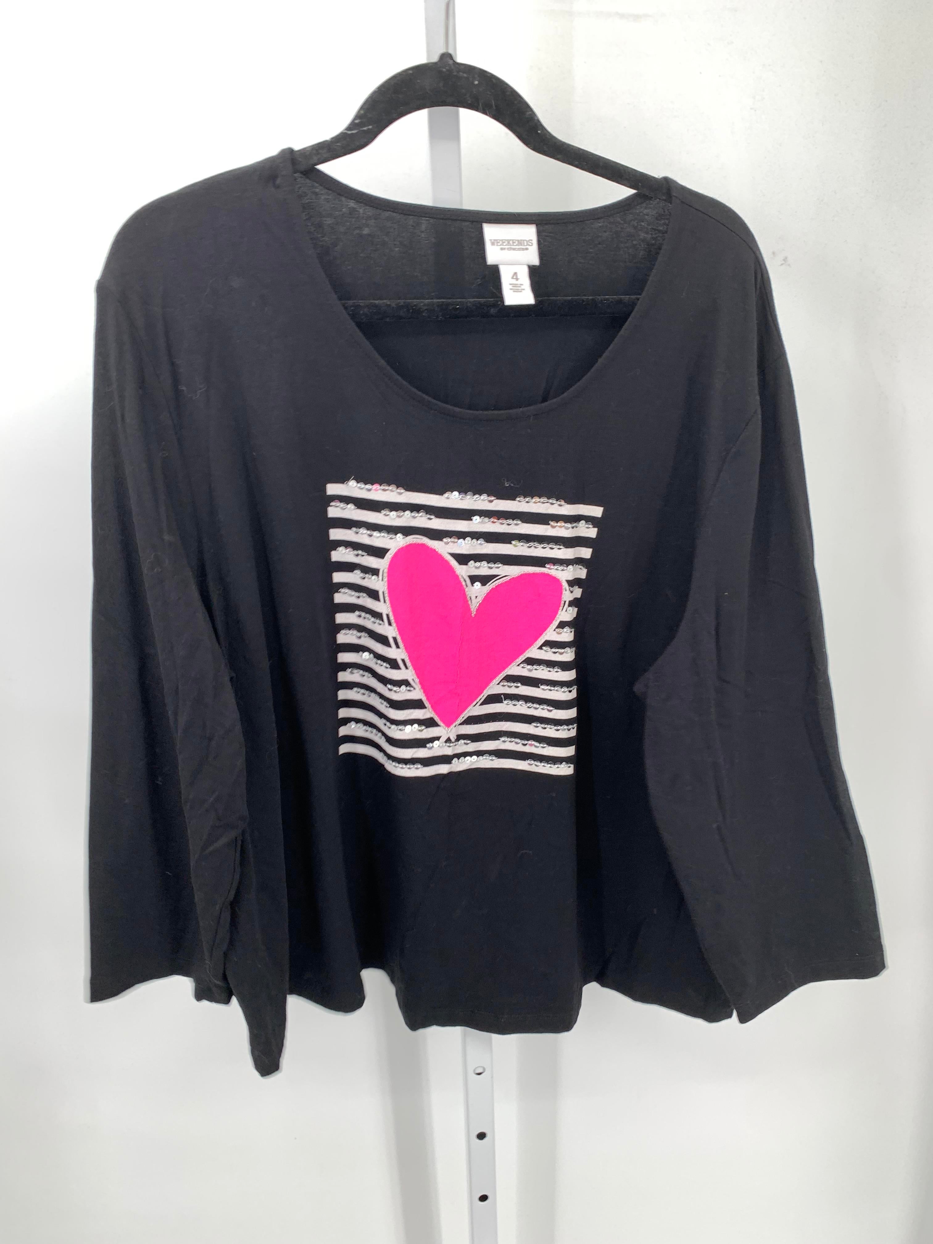 Chico's Size Extra Large Misses 3/4 Sleeve Shirt