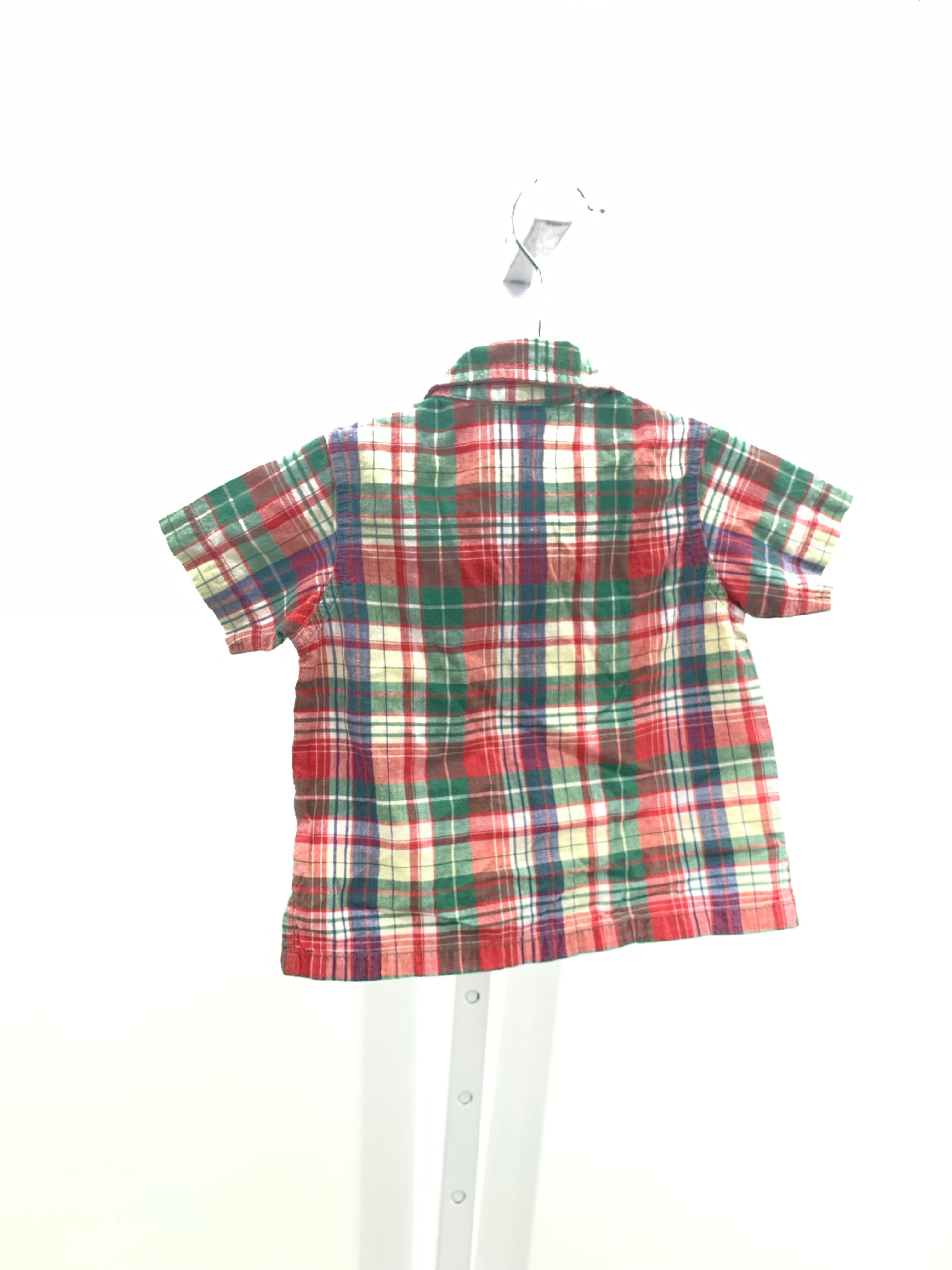 GREEN PLAID BTN DOWN