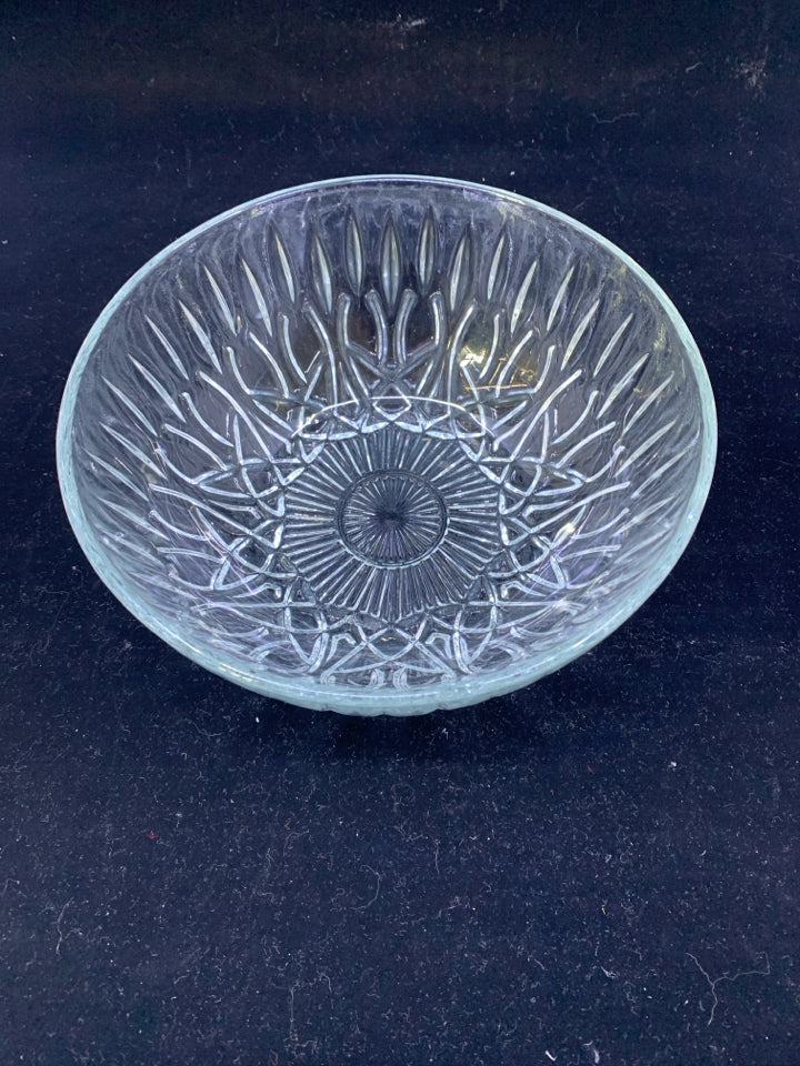 CUT GLASS SERVING BOWL.