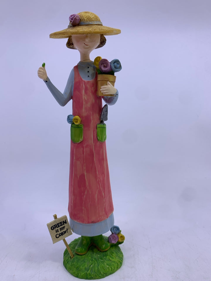 GREEN IS MY COLOR+ GREEN THUMB FIGURE.