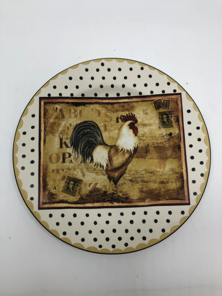 4 ROOSTER STAMP PLATES.