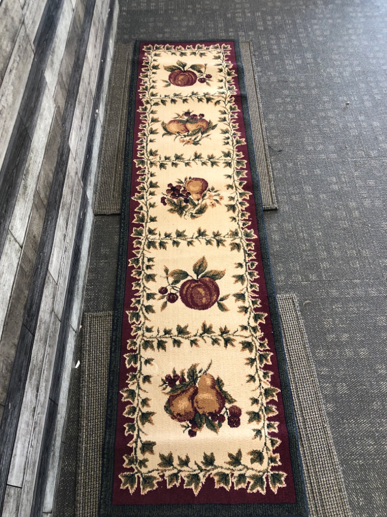FRUIT RUNNER RUG DARK COLORS.