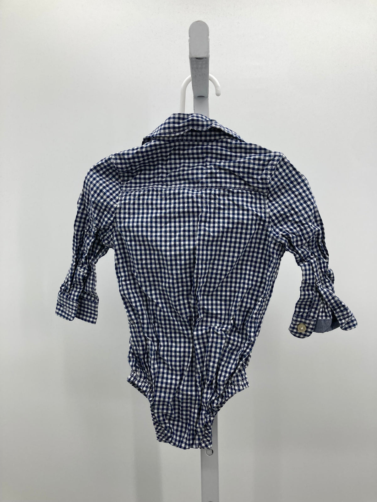 NAVY/ WHITE CHECK BUTTON DOWN