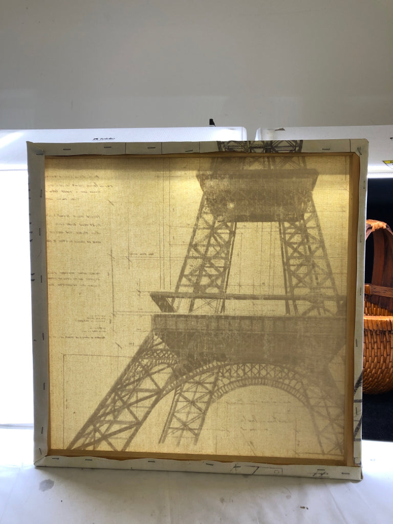 EIFFEL TOWER CLOSE UP CANVAS.