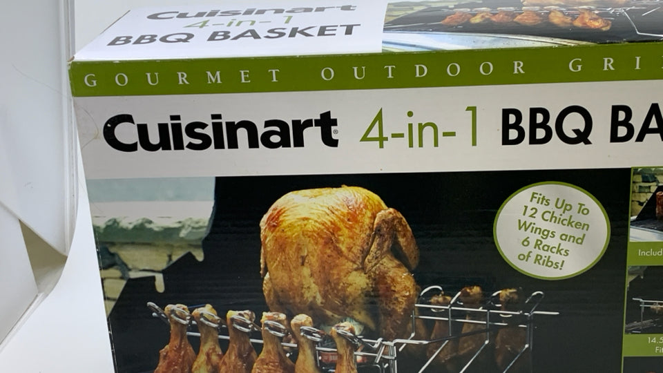 NIB 4 IN 1 BBQ BASKET.